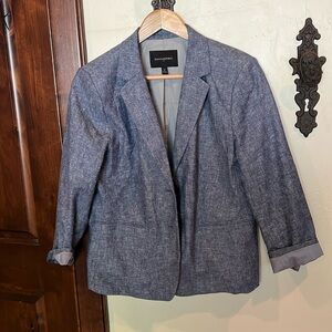 Dark chambray blazer